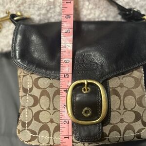 Coach Bleecker Black and Tan Jacquard Print with creed!